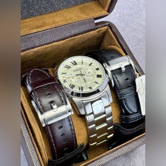 Fossil Men's Grant Analog Reversible Watch Set FS5123SET - Picture 1 of 8